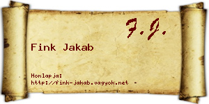 Fink Jakab névjegykártya